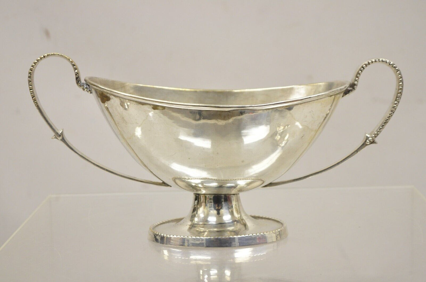 Antique English Victorian Silver Plated Trophy Cup Small Candy Dish Fruit Bowl