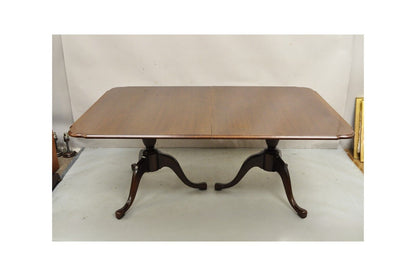 Thomasville Duncan Phyfe Mahogany Double Pedestal Base Dining Table w/2 leaves