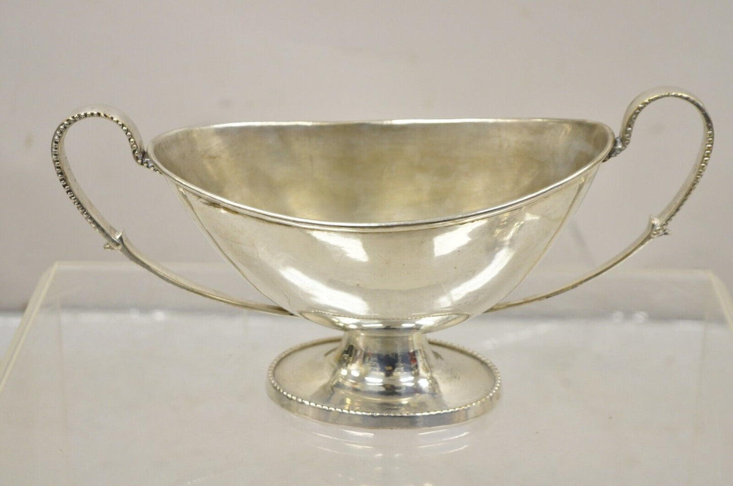 Antique English Victorian Silver Plated Trophy Cup Small Candy Dish Fruit Bowl