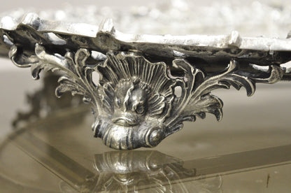 French Renaissance Bacchanal Scene Silver Plated Bacchus Figural Salver Tray