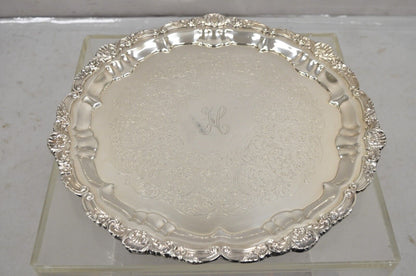 Vintage EPCA Silverplate by Poole 3216 Round Platter Tray - Engraved