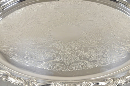 Vintage Sheridan Victorian Silver Plated Oval Deep Serving Platter Dish