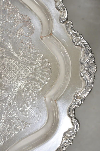 Community Ascot 0316-10 Silver Plated Ornate Twin Handle Serving Platter Tray