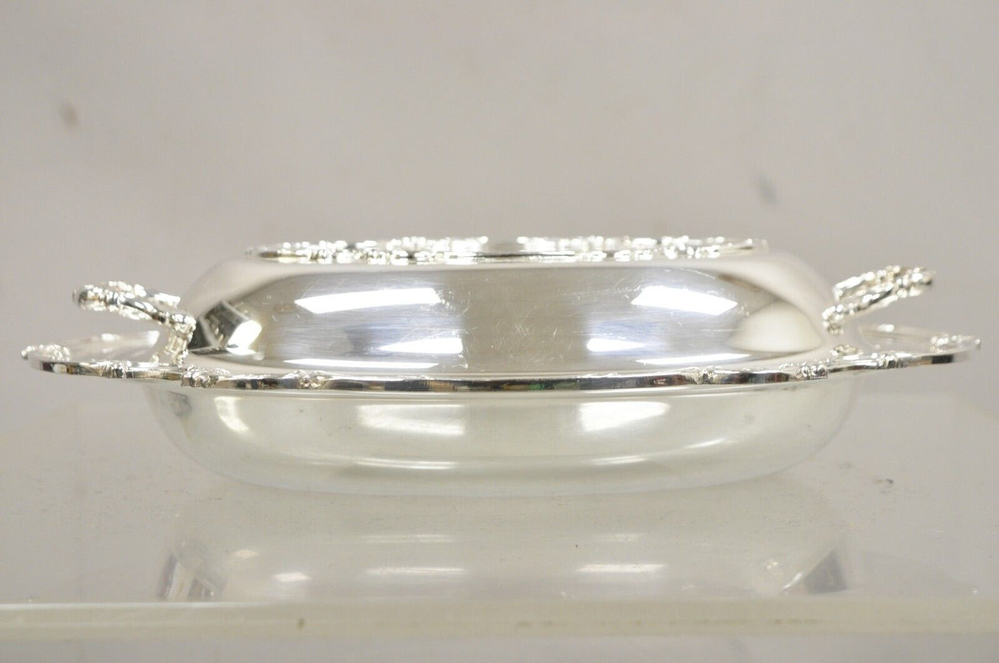 Vintage 1847 Rogers Bros Reflection Silver Plated Covered Vegetable Dish