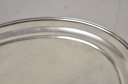 Vintage American Modern 14" Oval Silver Plated Serving Platter Tray