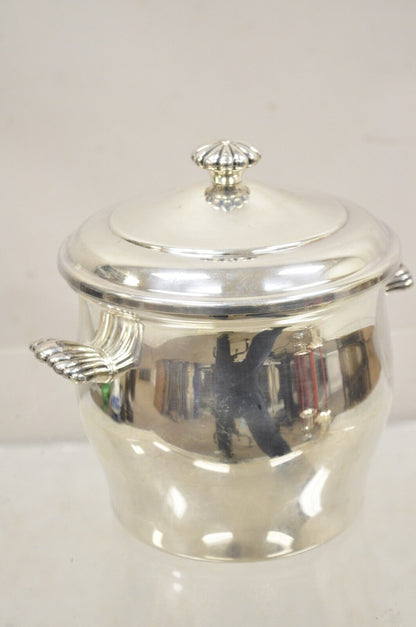 WM Rogers & Son Paul Revere 27 Silver Plated Lidded Ice Bucket with Glass Liner