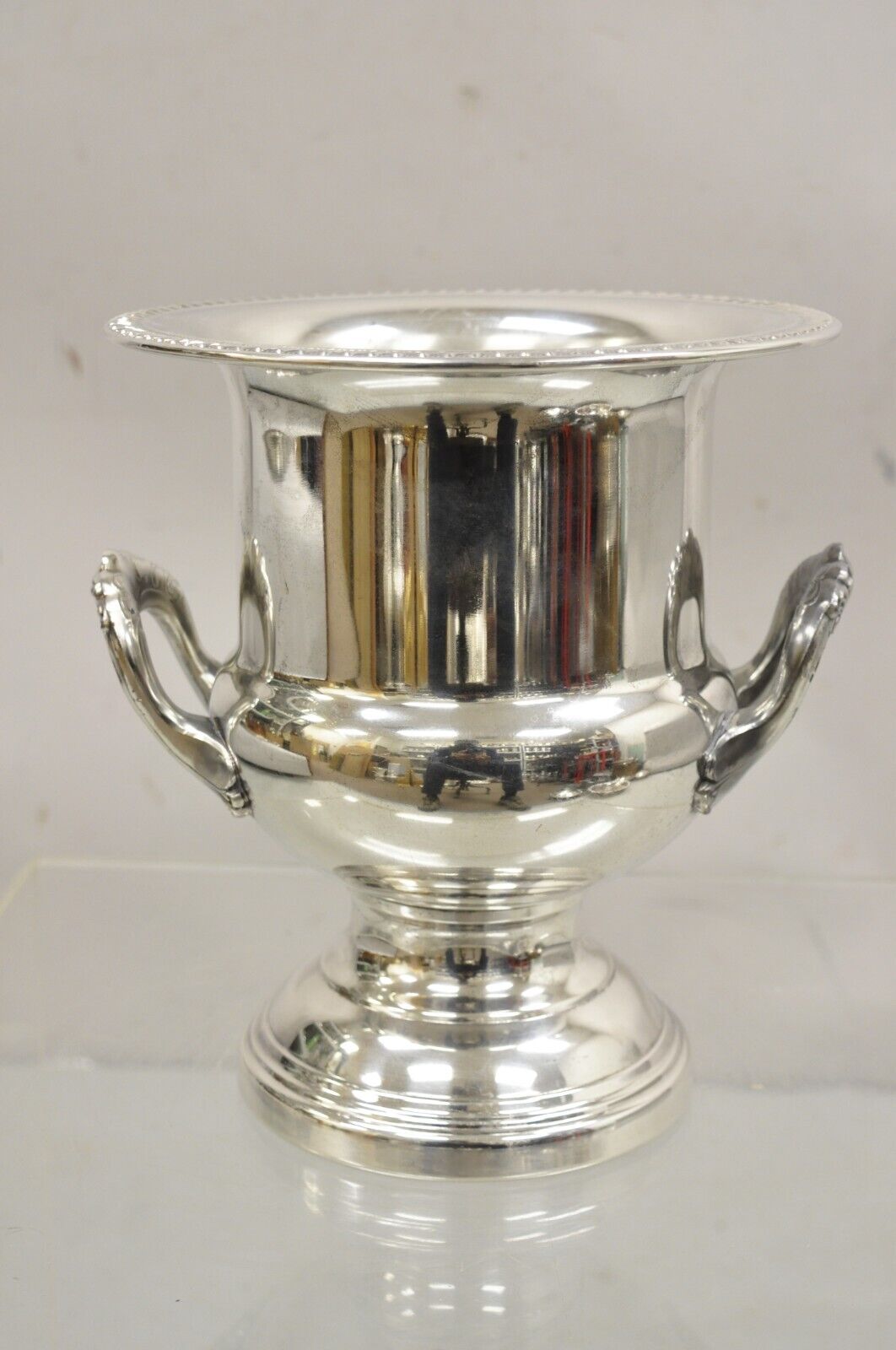 Vintage Leonard Victorian Silver Plated Trophy Cup Champagne Chiller Ice Bucket