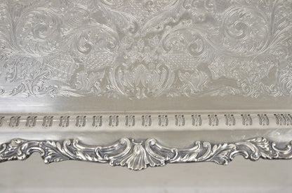 Vintage Community Ascot 0316-5 Pierced Gallery Silver Plate Serving Platter Tray