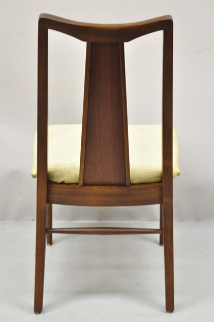 Vintage Mid Century Modern Walnut Cane Back Dining Chairs - Set of 4