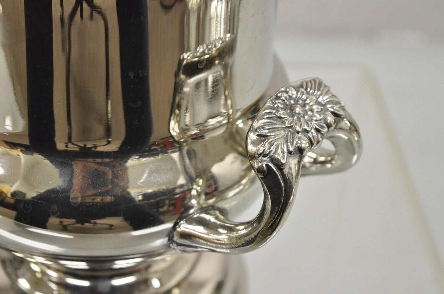 Victorian Style Silver Plated Potbelly Trophy Cup Champagne Chiller Ice Bucket