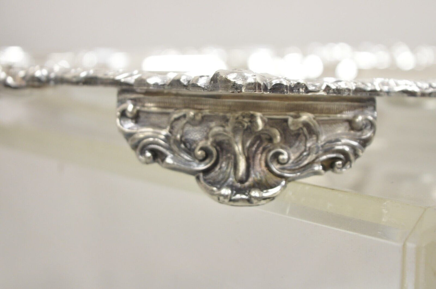 Vintage Victorian Silver Plated Twin Handle Meat Cutlery Serving Platter Tray