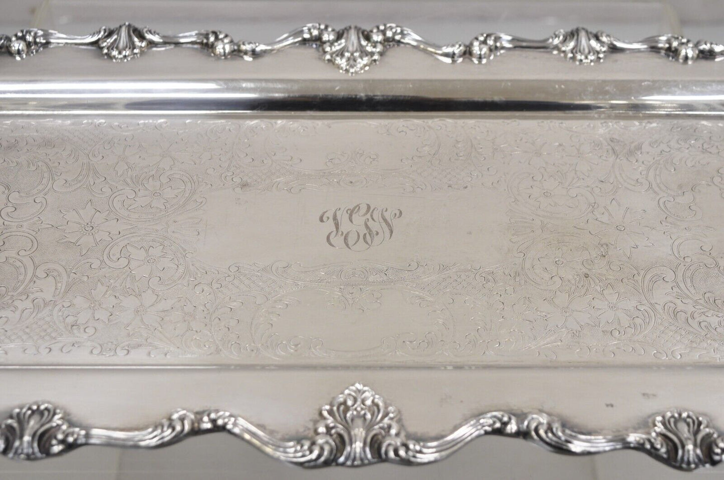 Vintage W&S Blackinton Victoria 240 Narrow Silver Plated Serving Tray