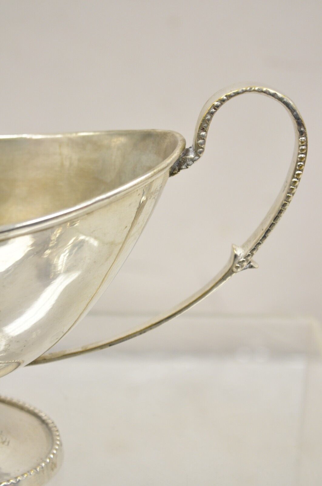 Antique English Victorian Silver Plated Trophy Cup Small Candy Dish Fruit Bowl