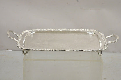 Vintage Oneida Silver Plated Victorian Style Butlers Serving Platter Tray