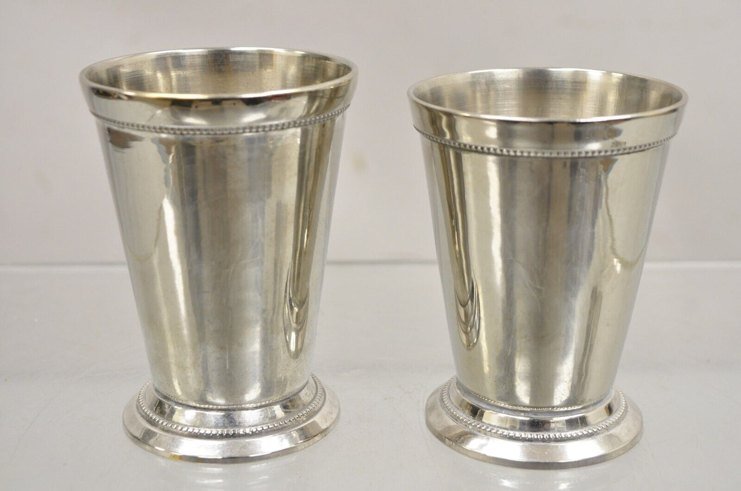 Vintage Mint Julep Silver Plated Cup Tumbler attr Patrick Henry Italy - Set of 6