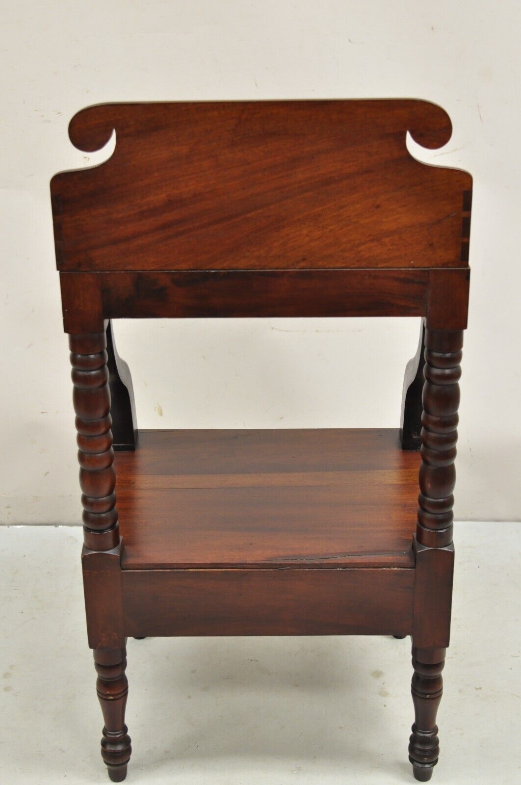 Antique American Empire Mahogany Washstand Nightstand Bedside Table