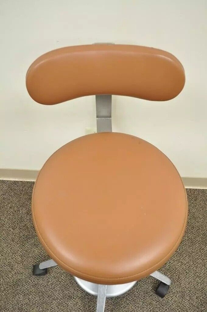 Vintage Mid Century Industrial Modern Adjustable Dental Dentist Chair Stool Seat