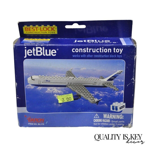 2003 Daron Jet Blue Airplane Plane Construction Toy Lego Block Model BL175 NOS