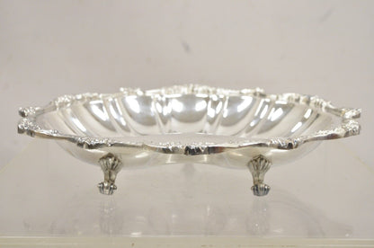 Vintage Old English Silver Plate by Poole 5033 Clam Shell Serving Dish Bowl