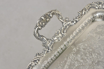 Vintage Community Ascot 0316-5 Pierced Gallery Silver Plate Serving Platter Tray