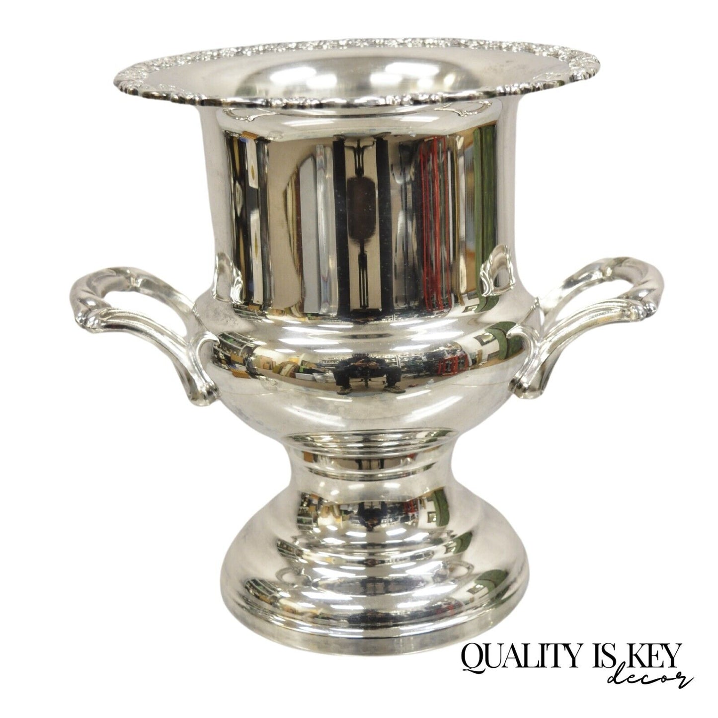 Vintage Oneida Trophy Cup Silver Plated Champagne Chiller Ice Bucket