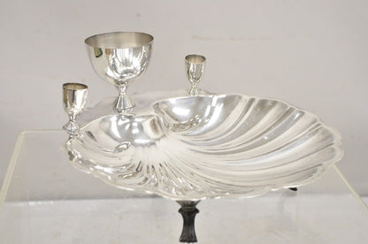 Vintage FB Rogers Silver Plated Clam Shell Seafood Bowl Platter Server