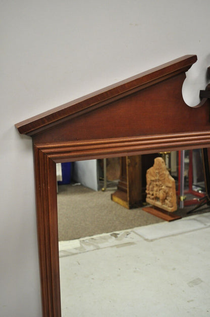 20th Century Broyhill Federal Style Broken Arch & Finial Wall Dresser Mirror