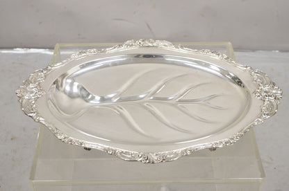 Baroque by Wallace 259 Silver Plated Meat Cutlery Serving Platter Tray