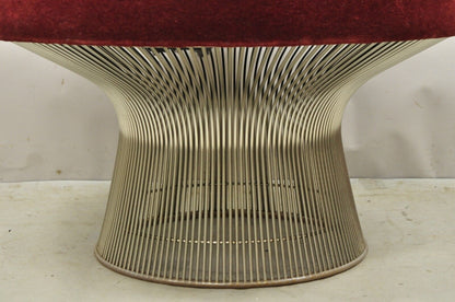 Vintage Warren Platner for Knoll 32" Round Chrome Base Ottoman Mushroom Stool