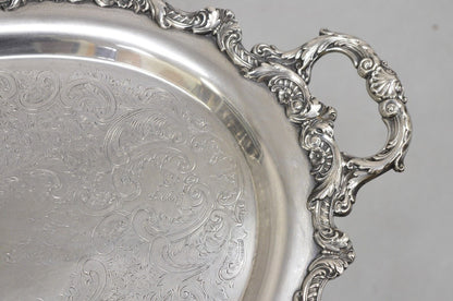 Vintage Old English Silver Plate Poole Silver Plated Oval Serving Platter Tray