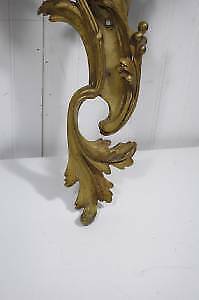 Stately Antique 19th C French Bronze Acanthus Rococo Candle Holder Wall Sconce