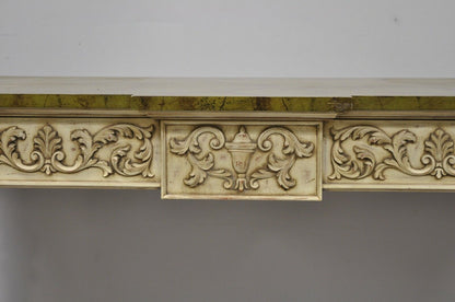 Karges Italian Neoclassical Swedish Style Carved Console Table with One Drawer