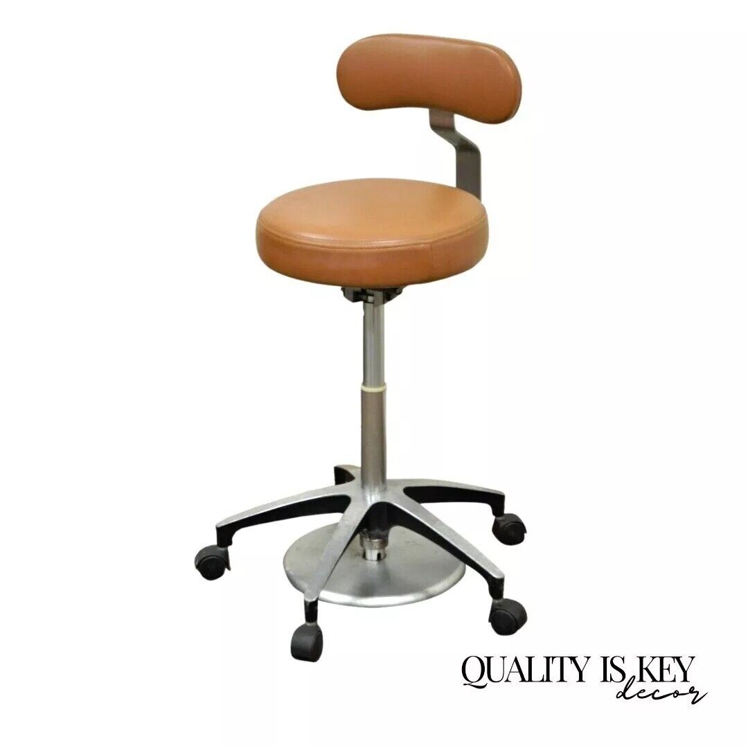 Vintage Mid Century Industrial Modern Adjustable Dental Dentist Chair Stool Seat