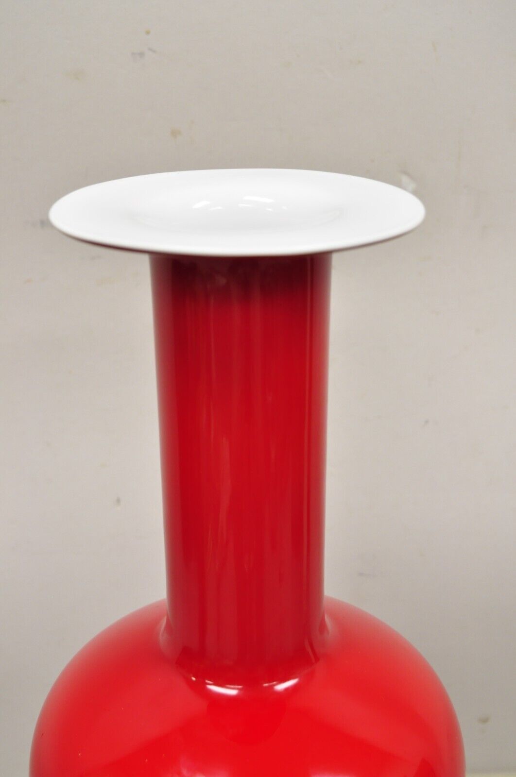 Gulvase by Otto Brauer Holmegaard Brauer Red Art Glass Vase Sweden