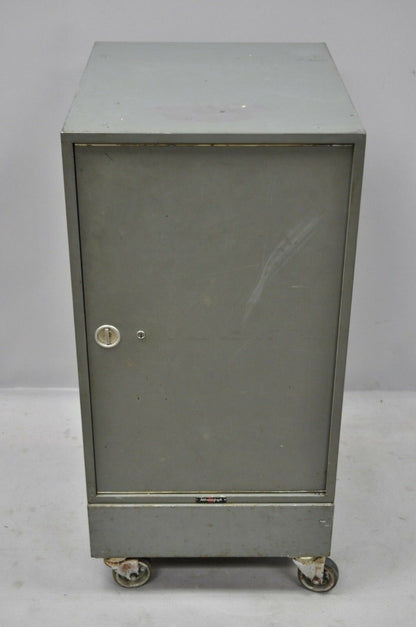 Vintage Addressograph Industrial Steel Metal 30 Drawer Garage Parts Cabinet