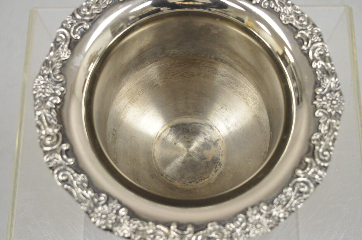 Victorian Style Silver Plated Potbelly Trophy Cup Champagne Chiller Ice Bucket