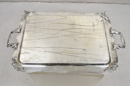 Vintage Sheffield Victorian Ornate Silver Plated Serving Platter Tray