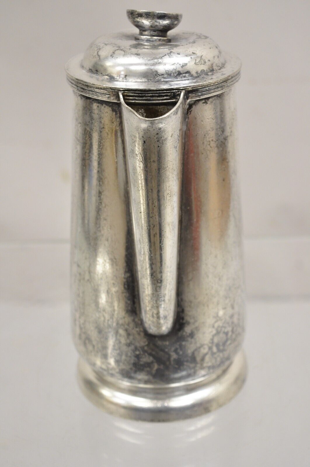 Vintage Hilton Hotel Art Deco Nakazato Japan Silver Plated Coffee Pot