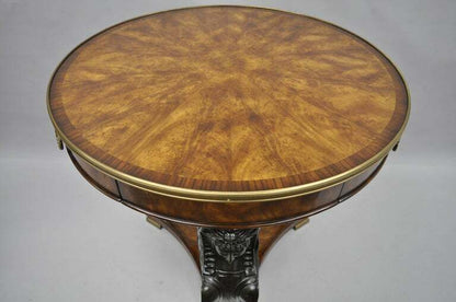 Theodore Alexander Replica Sphinx Monopodiae Round Center Table Egyptian Revival