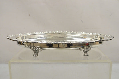 Vintage Sheridan Victorian Silver Plated Oval Deep Serving Platter Dish