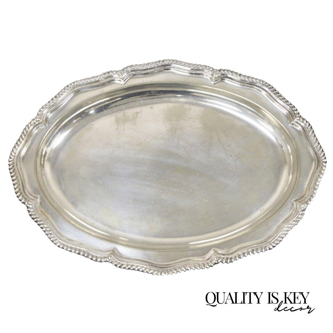 Tiffany & Co Makers Silver Soldered 18" Oval Vegetable Serving Dish Silver Plate