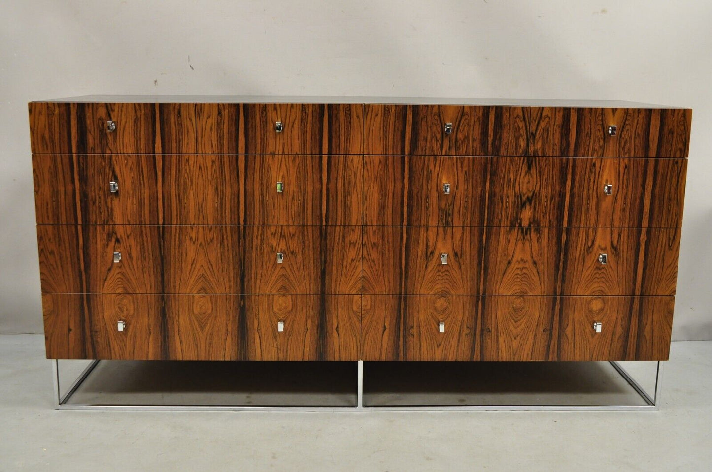 Vintage Rougier Mid Century Danish Modern Rosewood 10 Drawer Credenza Dresser