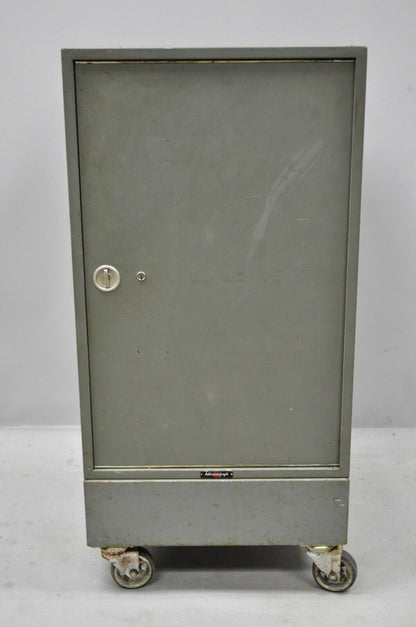 Vintage Addressograph Industrial Steel Metal 30 Drawer Garage Parts Cabinet