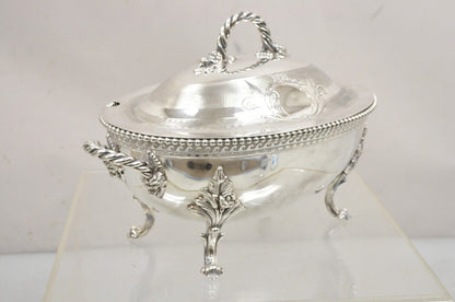 Antique Reed & Barton Figural Baroque Silver Plated Lion Head Large Soup Tureen