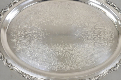 Vintage Baroque by Wallace Oval Silver Plated Victorian Serving Platter Tray