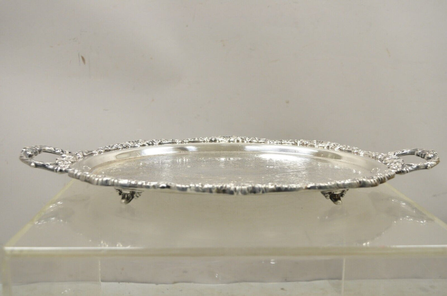 Vintage EPCA Bristol Silver by Poole 73 16 Silver Plated Oval Platter Tray