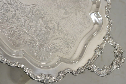 Community Ascot 0316-10 Silver Plated Ornate Twin Handle Serving Platter Tray