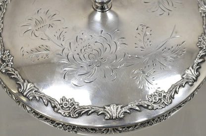 Reed & Barton Victorian Silver Plated Round Lidded Twin Handle Serving Dish