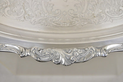 Vintage Baroque by Wallace 294 Oval Silver Plated Serving Platter Tray