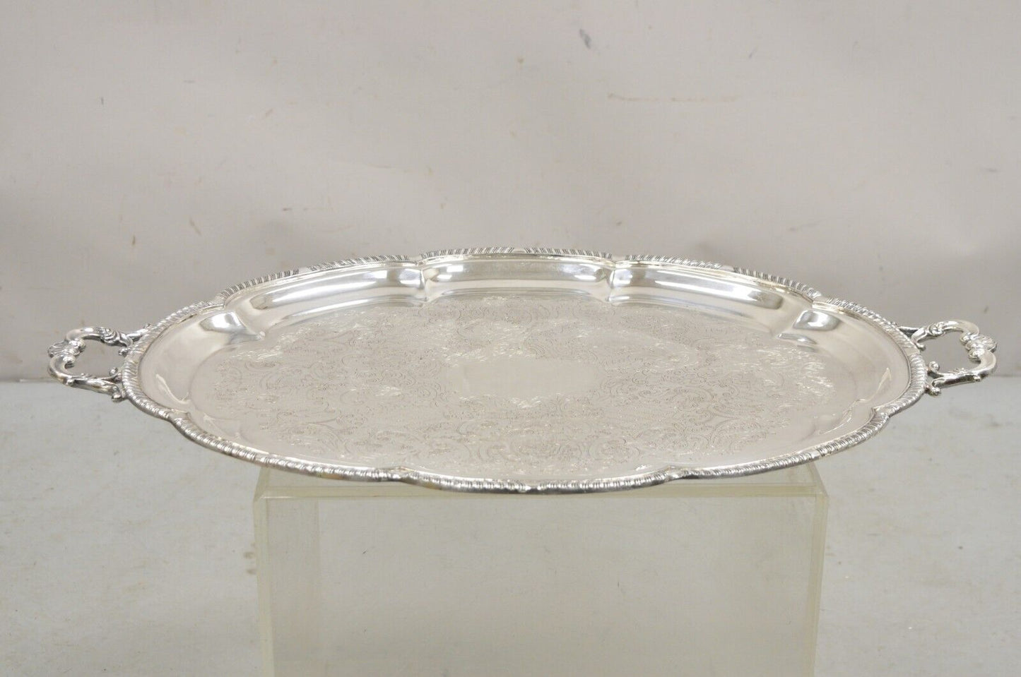 Vintage FB Rogers 6725 Silver Plated Victorian Serving Platter Tray